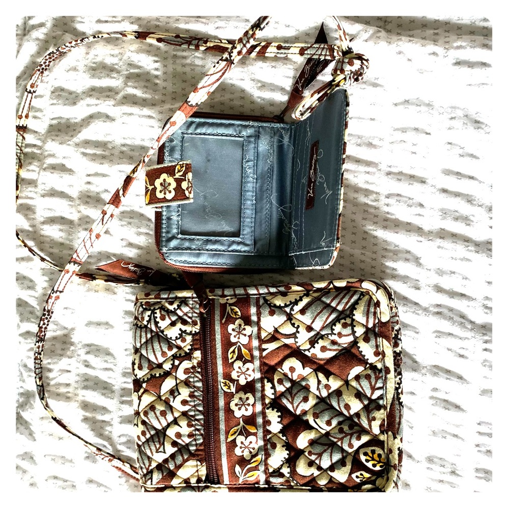 Vera Bradly cross body and matching wallet